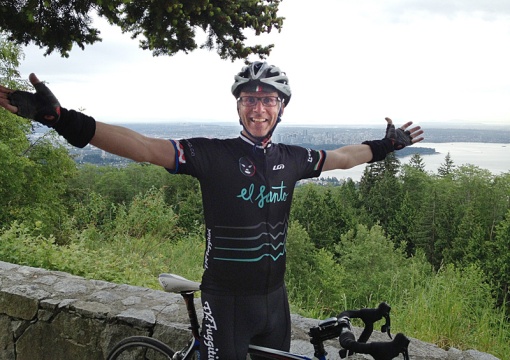 Wednesday's kit ride was the "Triple Collar," climbing 1,500 metres up the early slopes of all three of Vancouver's big mountains.